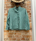 Lauren- Gingham Ruffle Blouse