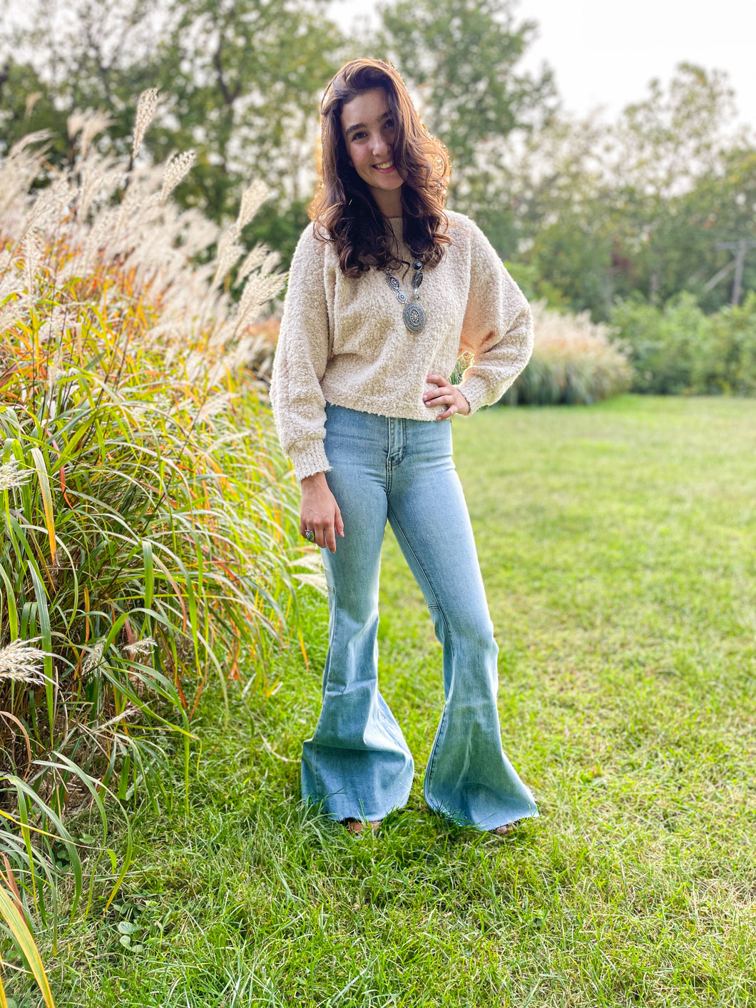 Hard To Handle - Wide Bell Bottoms (Light Denim)