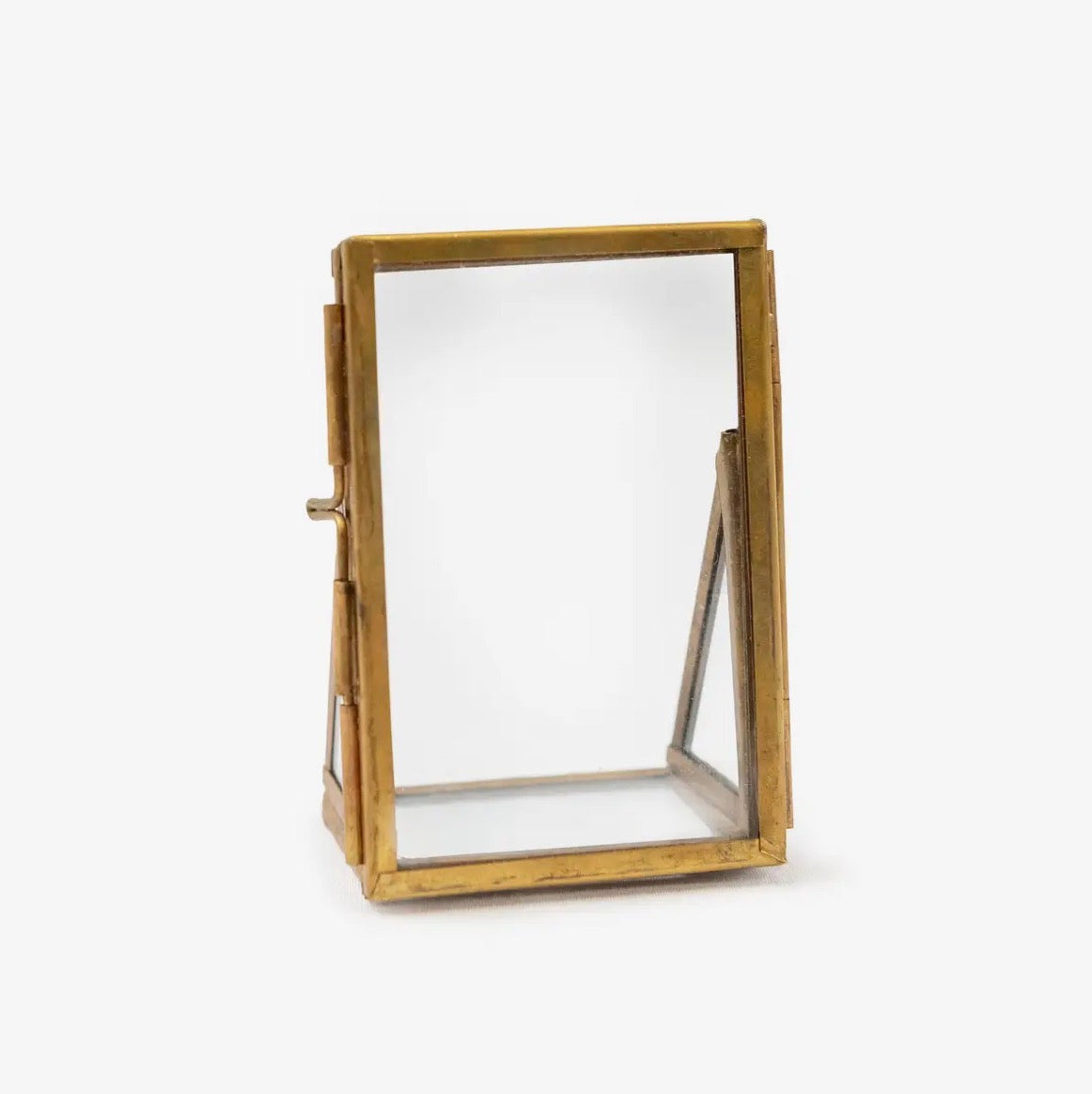 2"x3" Vertical Zinc Finish Standing Picture Frame