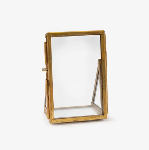 2"x3" Vertical Zinc Finish Standing Picture Frame