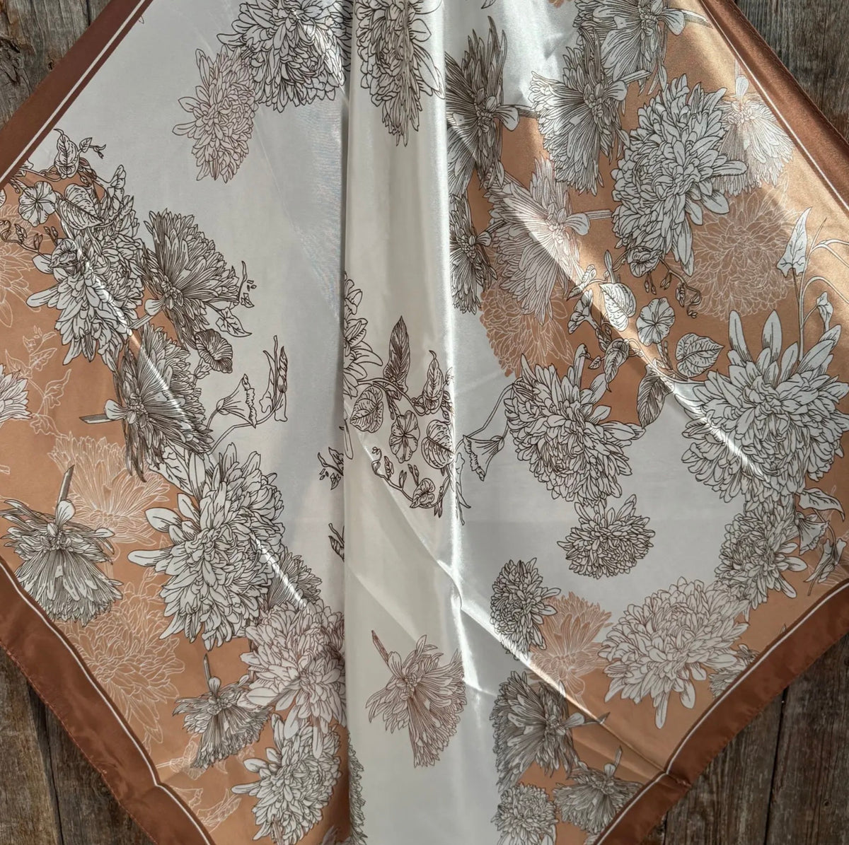 Brown & Tan Floral Wild Rag