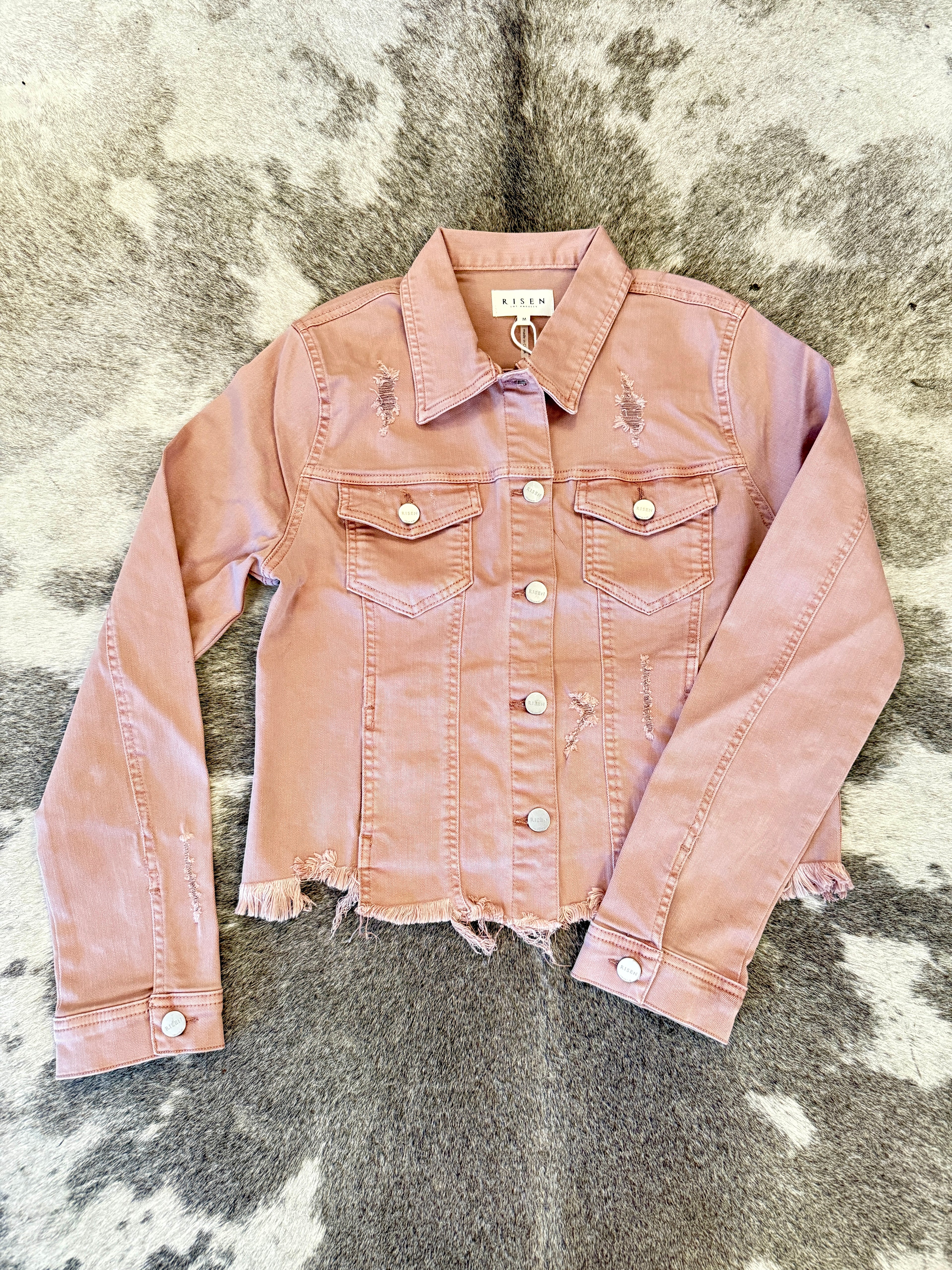 Solid Ground Fray Hem Jacket