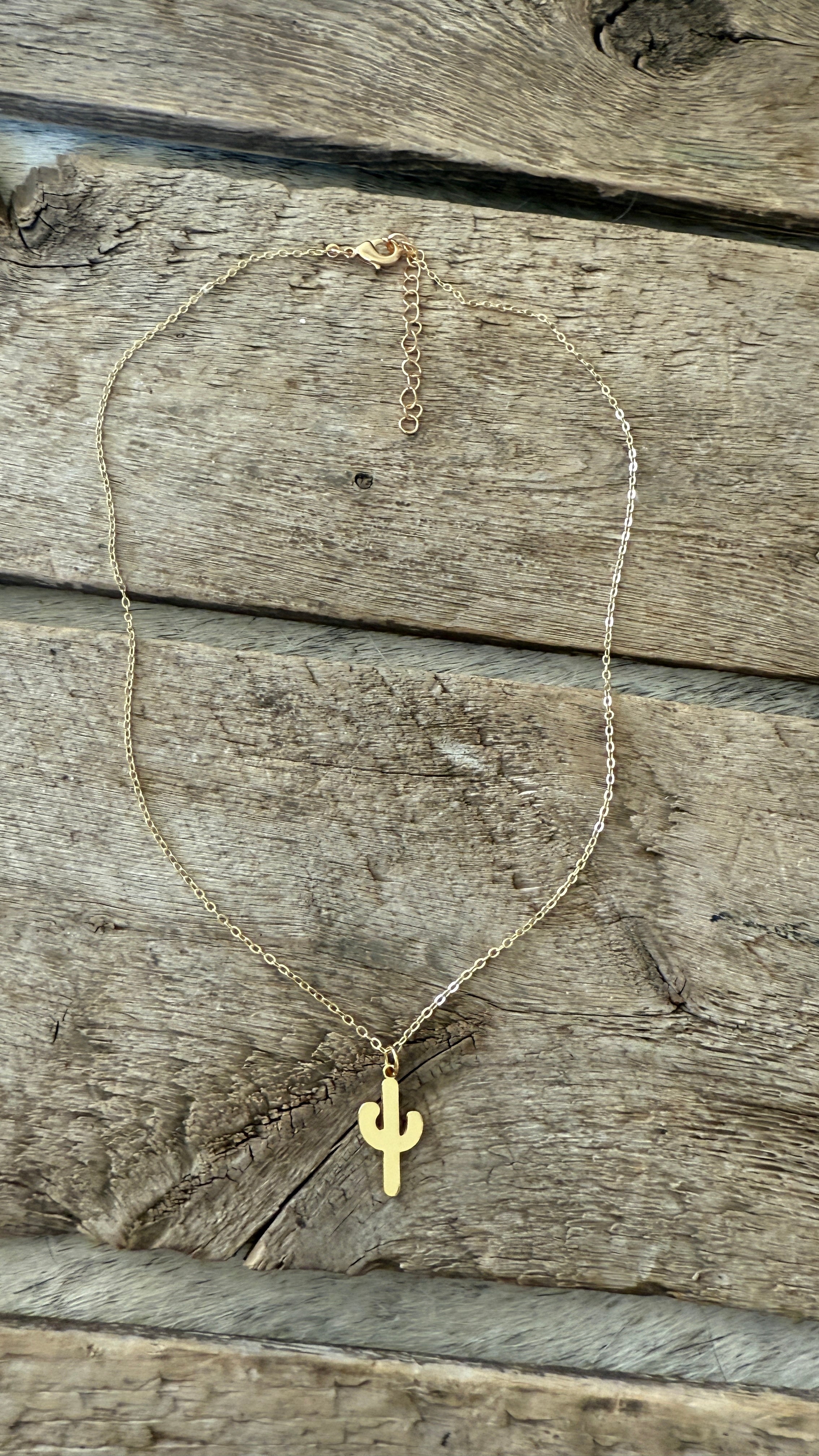 Golden Cactus Necklace