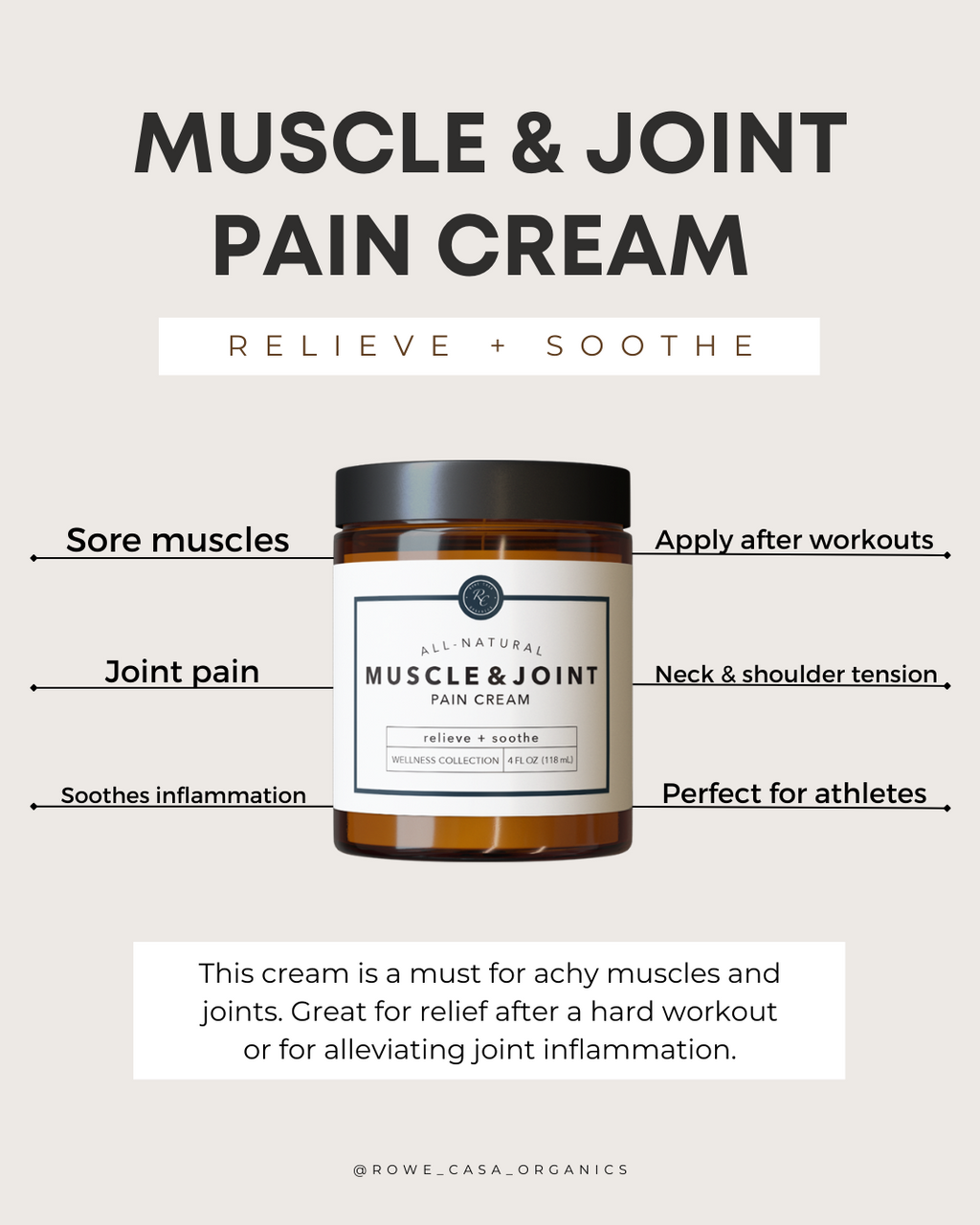 Rowe Casa Muscle & Joint Pain Cream