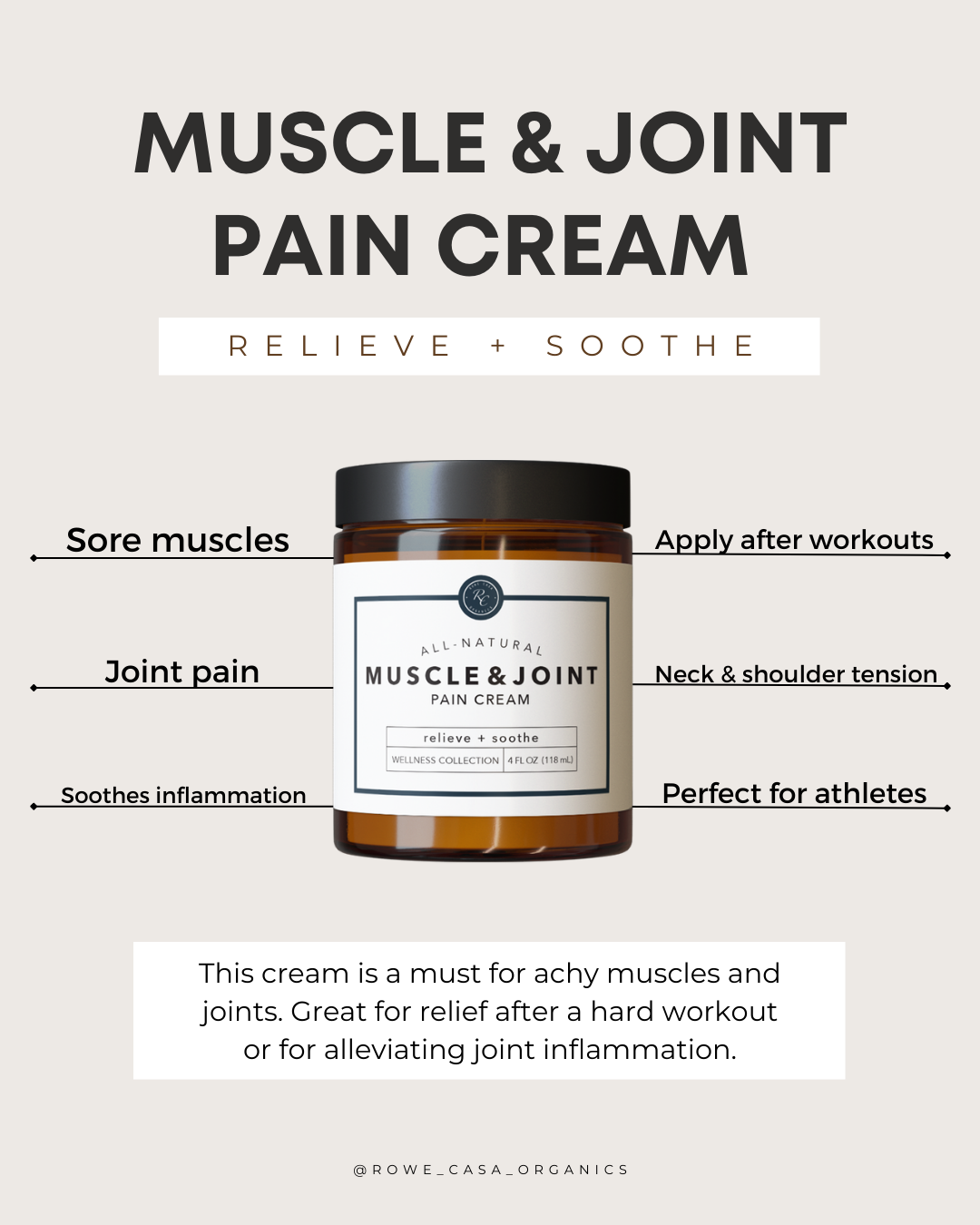 Rowe Casa Muscle & Joint Pain Cream