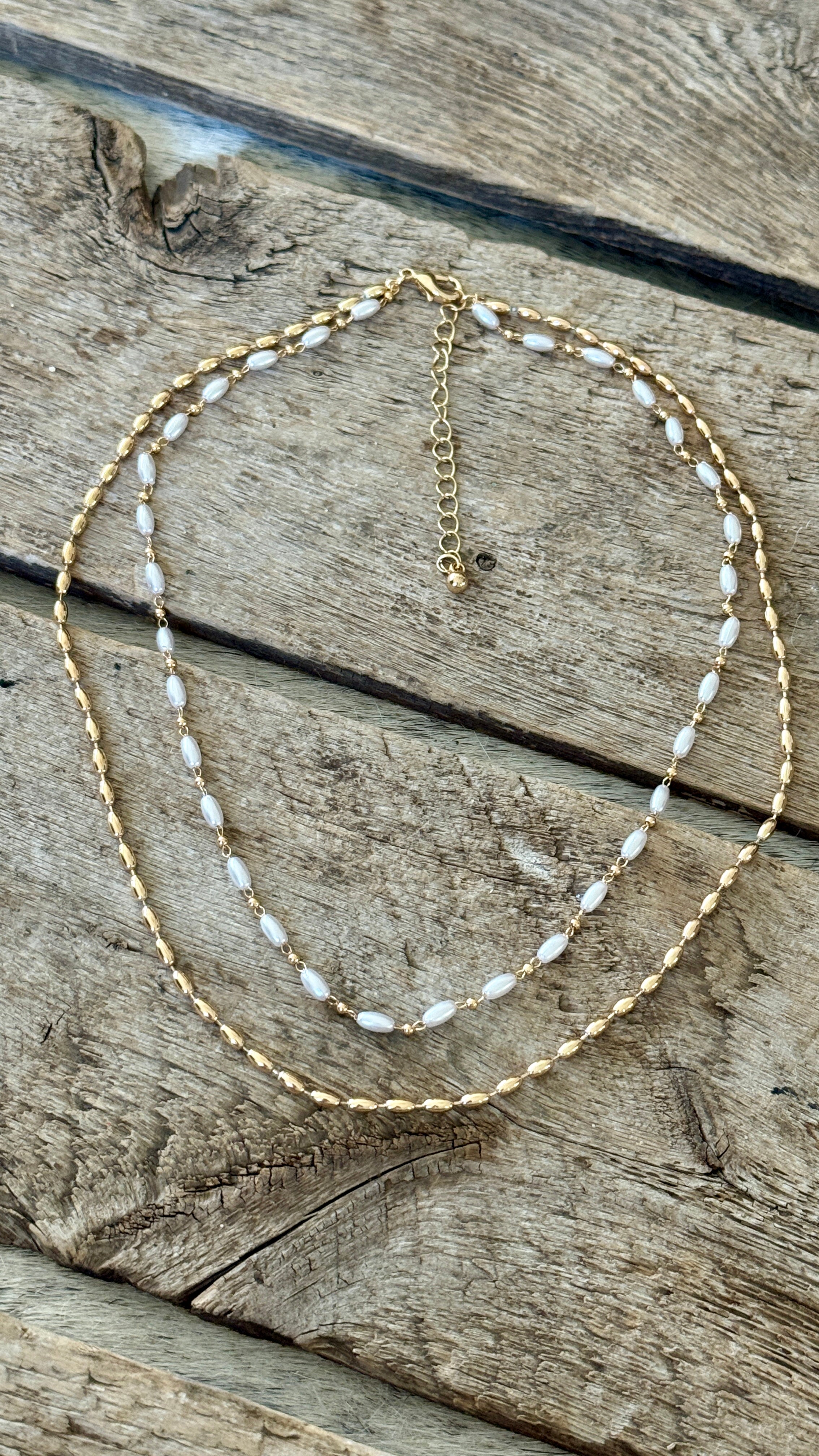 Morgan Pearl Stack Necklace