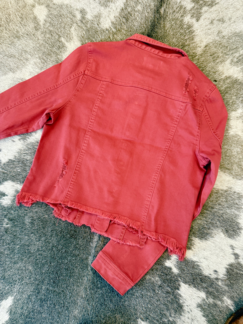 Solid Ground Fray Hem Jacket