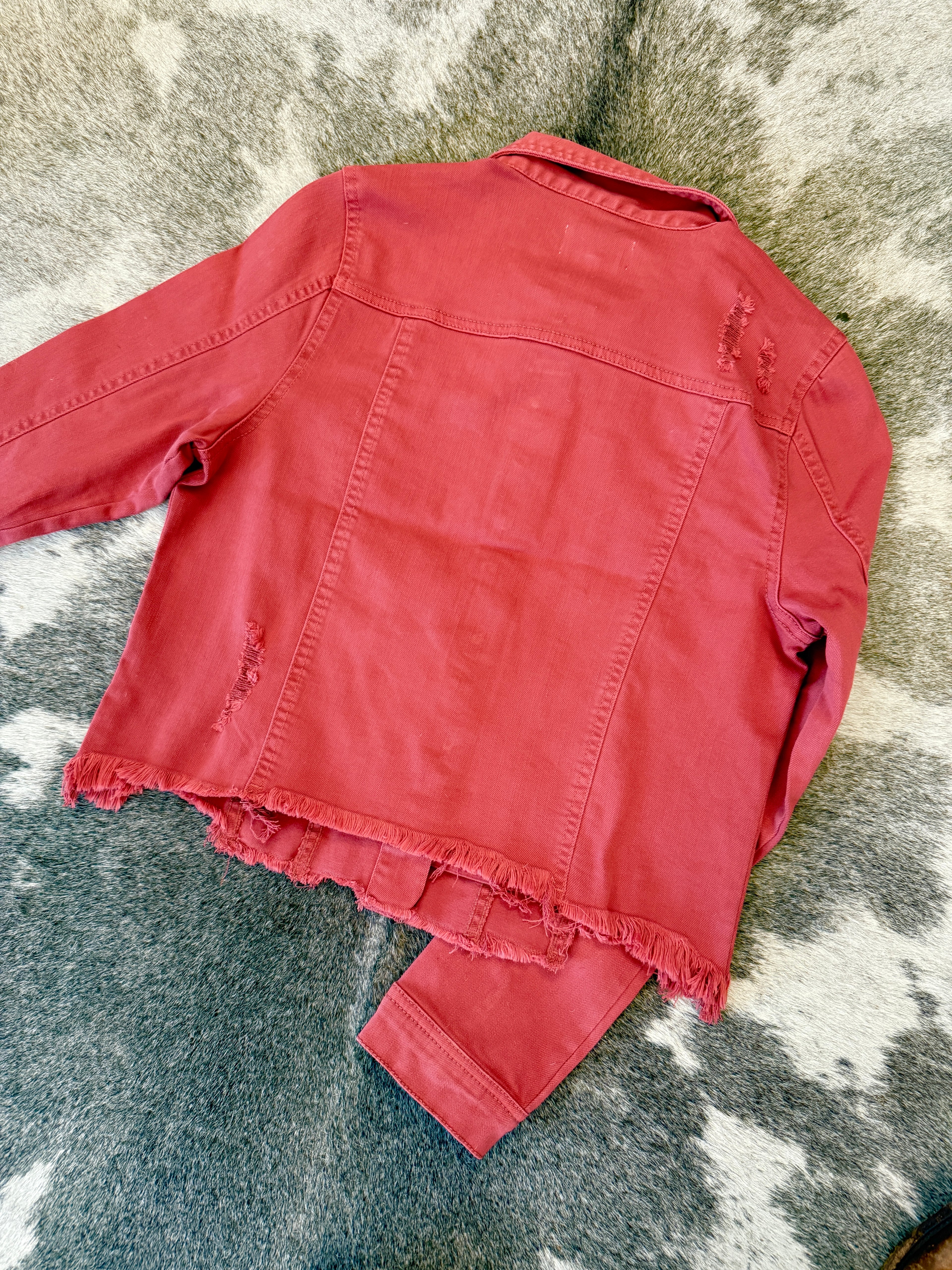 Solid Ground Fray Hem Jacket