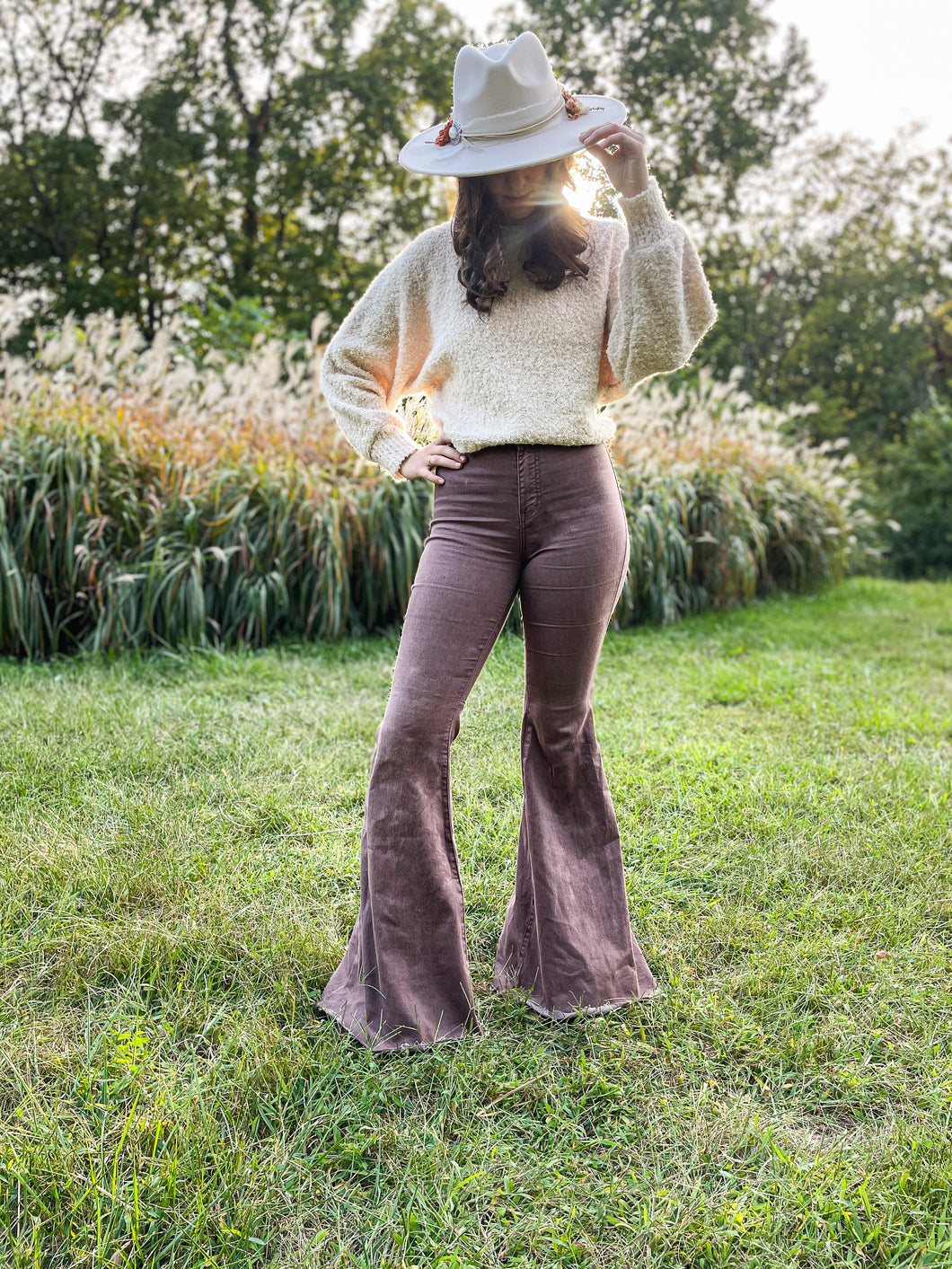 Hard To Handle - Wide Bell Bottoms (Mocha)