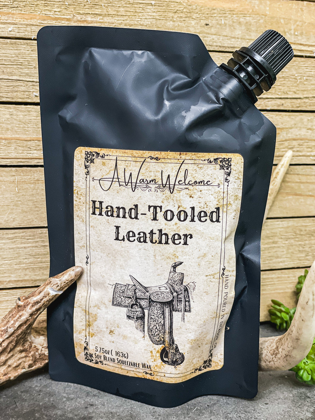 Hand-Tooled Leather Squeezable Wax