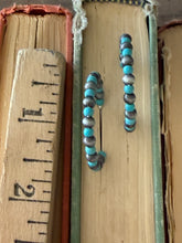 Load image into Gallery viewer, Navajo Turquoise Hoops
