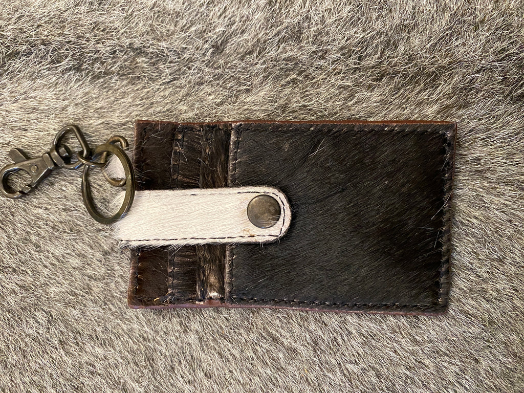 Single Button Keychain Card Holder