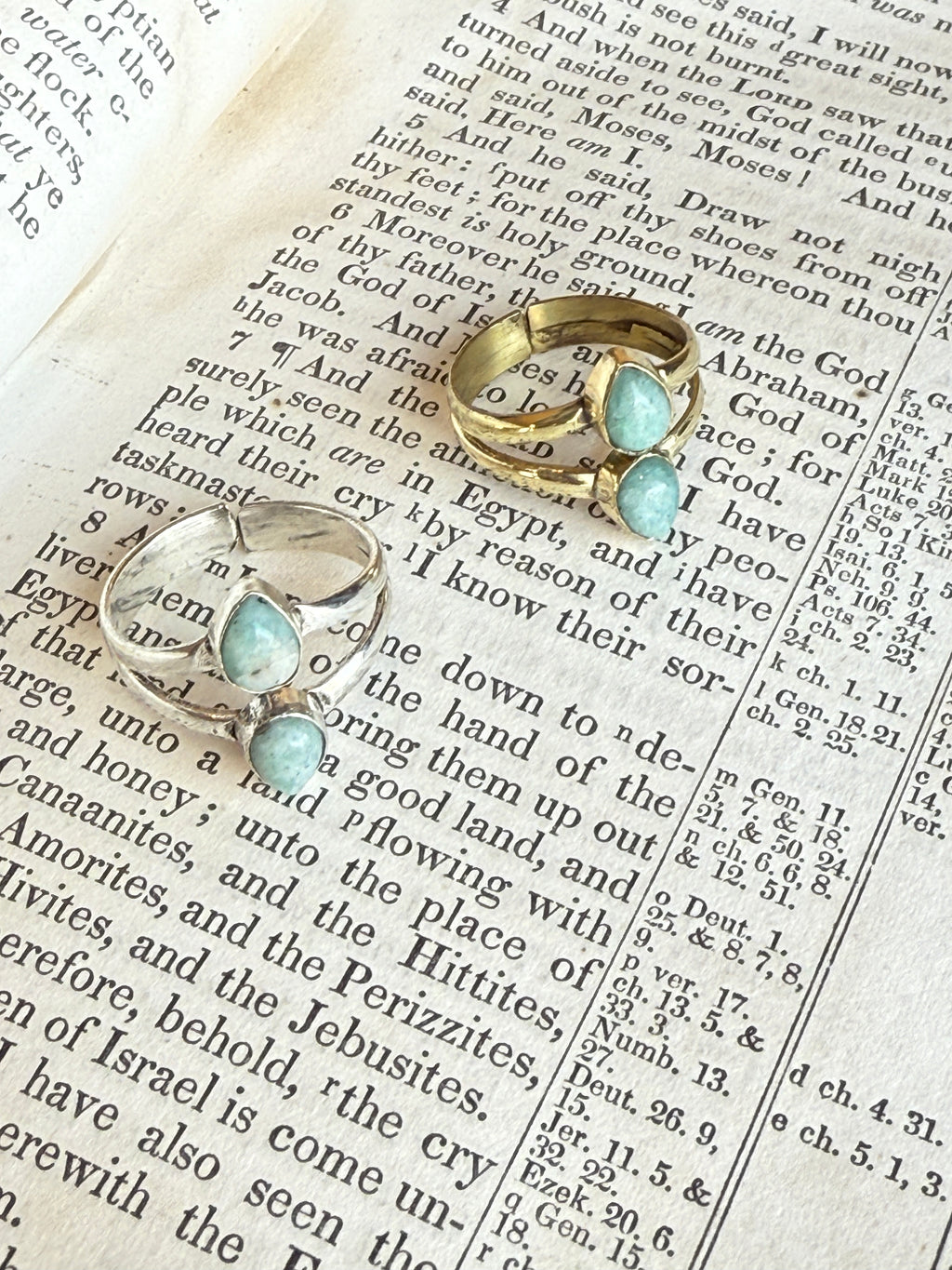 Tanvi Double Amazonite Ring