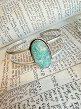 Load image into Gallery viewer, Kashi Amazonite Stone Cuff Bracelet
