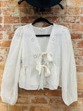 Heaven By Noon Eyelet Blouse- Ivory