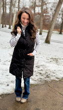 Load image into Gallery viewer, Long Before Us Longline Quilted Stand Collar Puffer Vest
