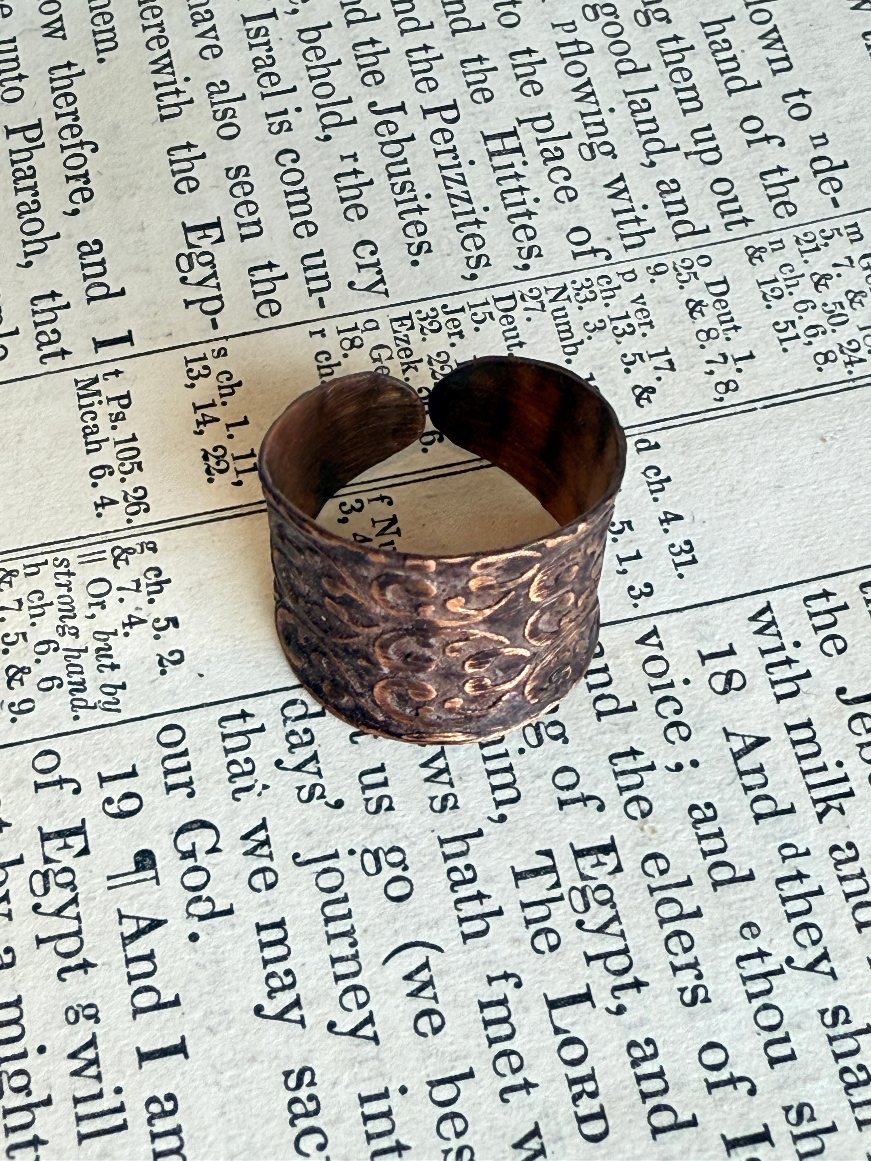 Ransom Stamped Copper Ring
