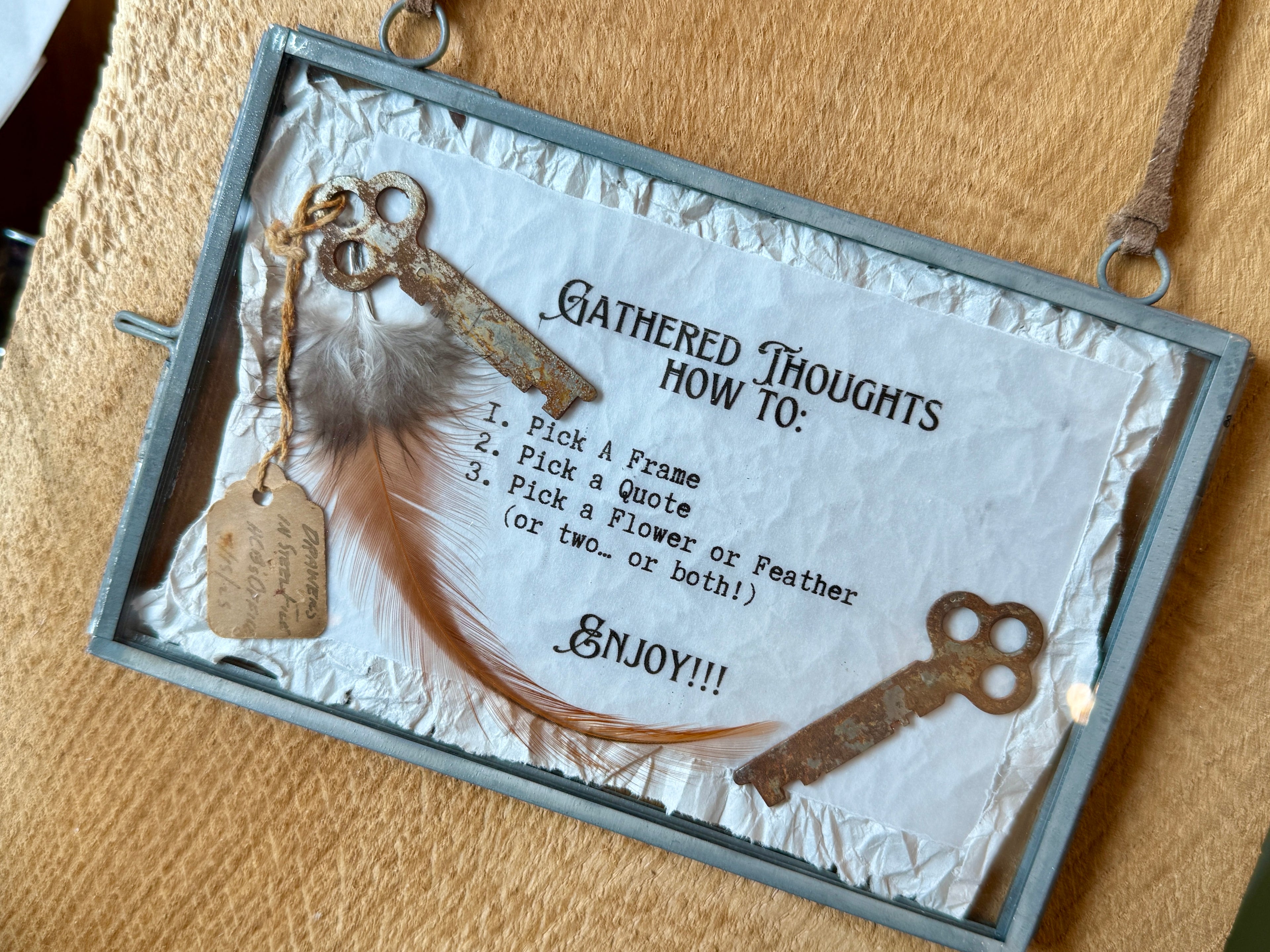 Gathered Thoughts 6x4 Horizontal Hanging Frame