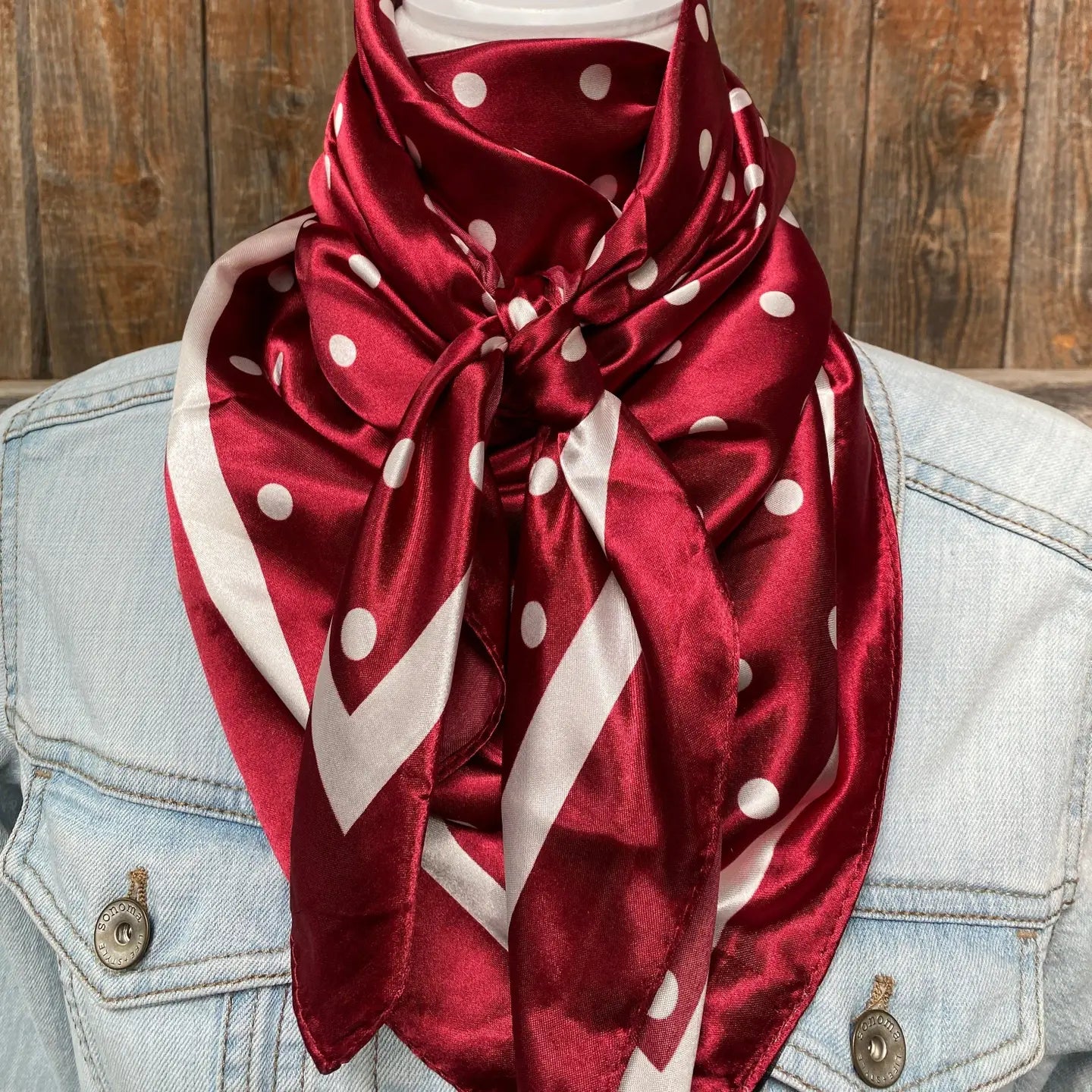 Red Polka Dot Wild Rag/Scarf