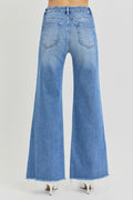 Livin’ on Tulsa Time Tummy Control Mid Rise Wide Jeans by Risen