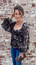 Load image into Gallery viewer, Black Velvet - Long Sleeve Shirt
