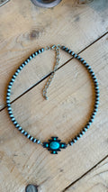 Turquoise Charm with Pearls