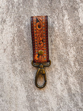 Load image into Gallery viewer, Tooled Leather Key Chain
