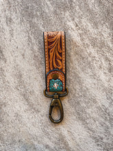 Load image into Gallery viewer, Tooled Leather Key Chain
