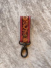 Load image into Gallery viewer, Tooled Leather Key Chain
