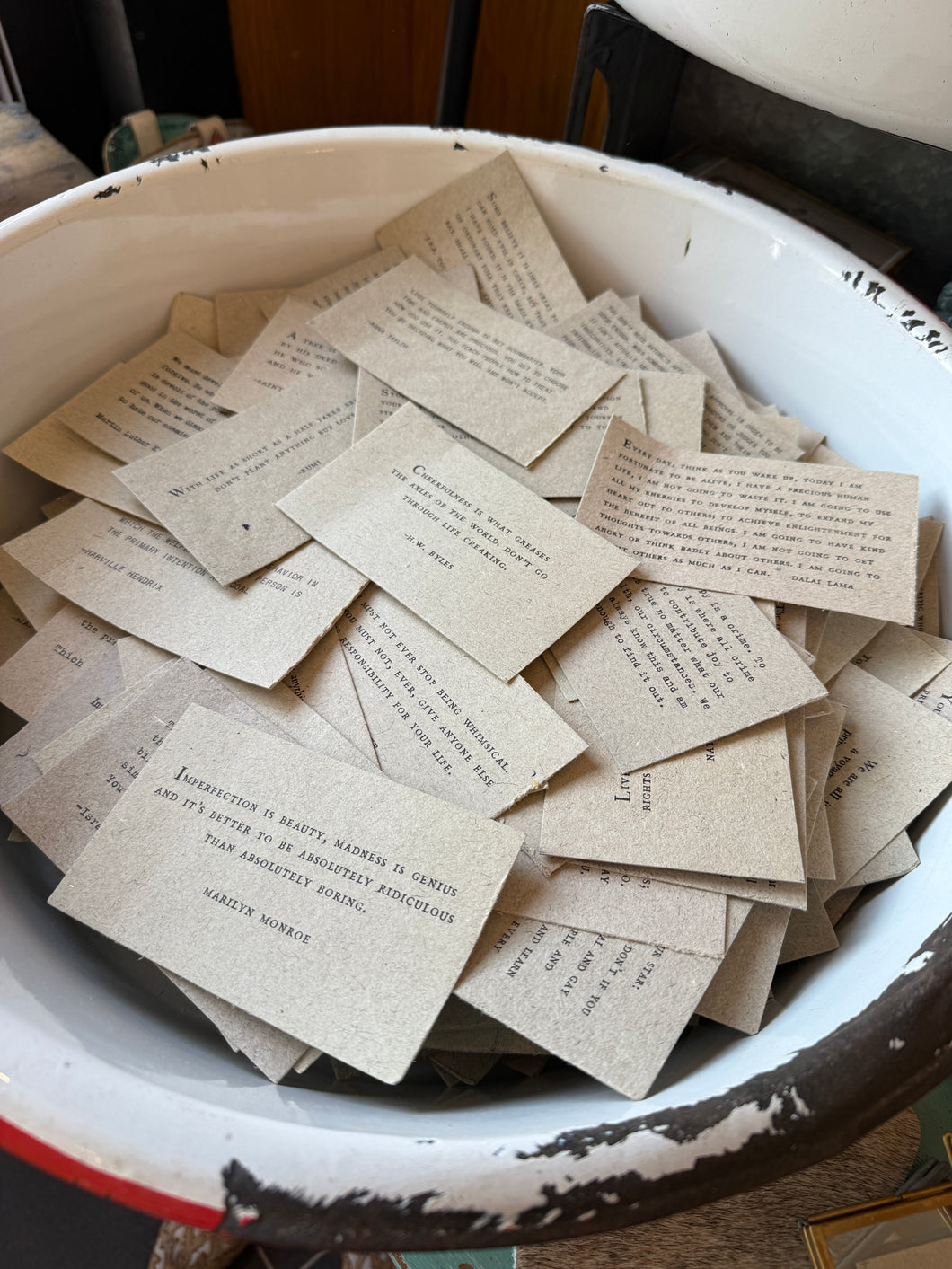 Gathered Thoughts Individual Quote Card