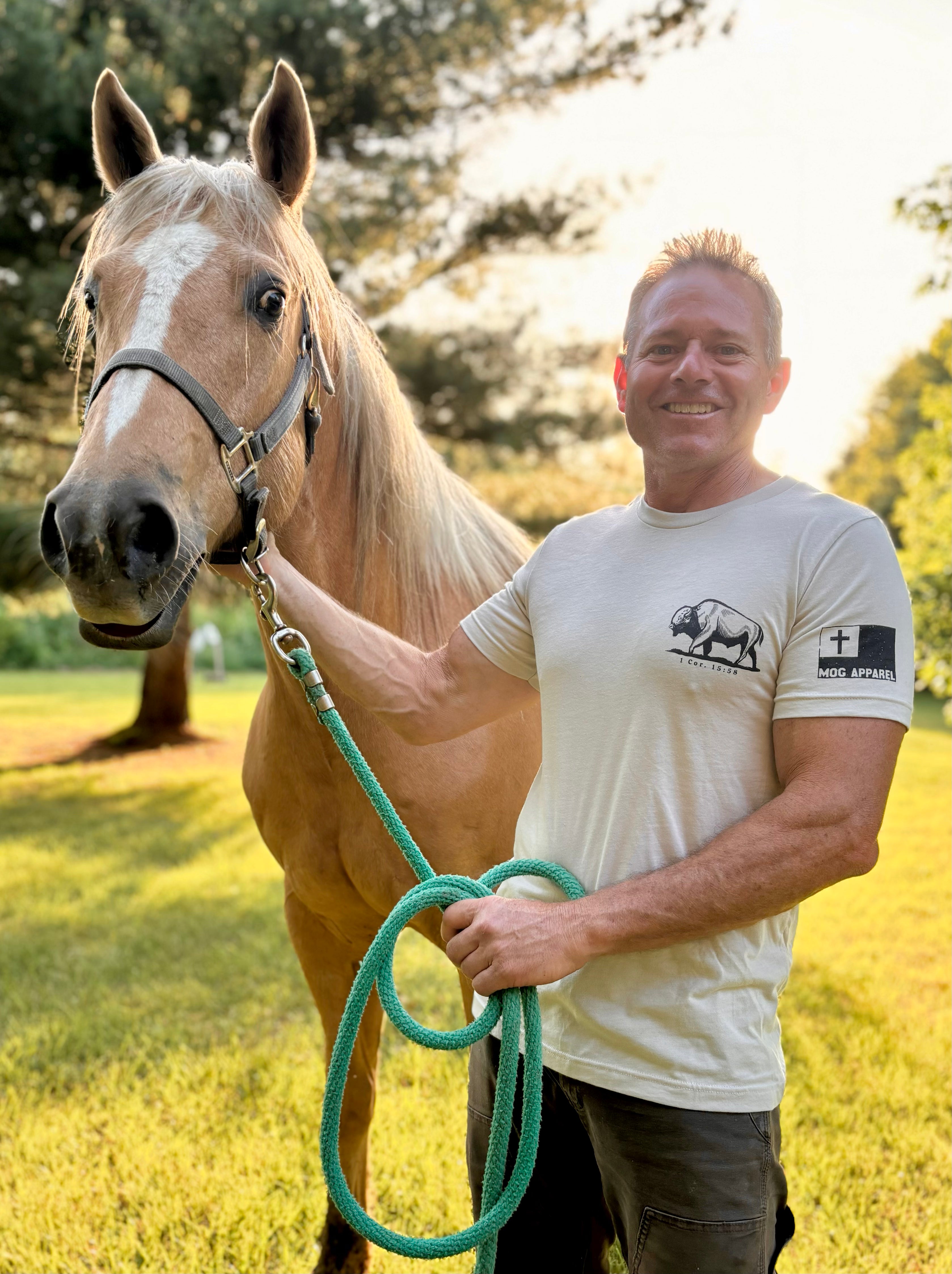 Be Strong and Steadfast Buffalo Christian Graphic Tee