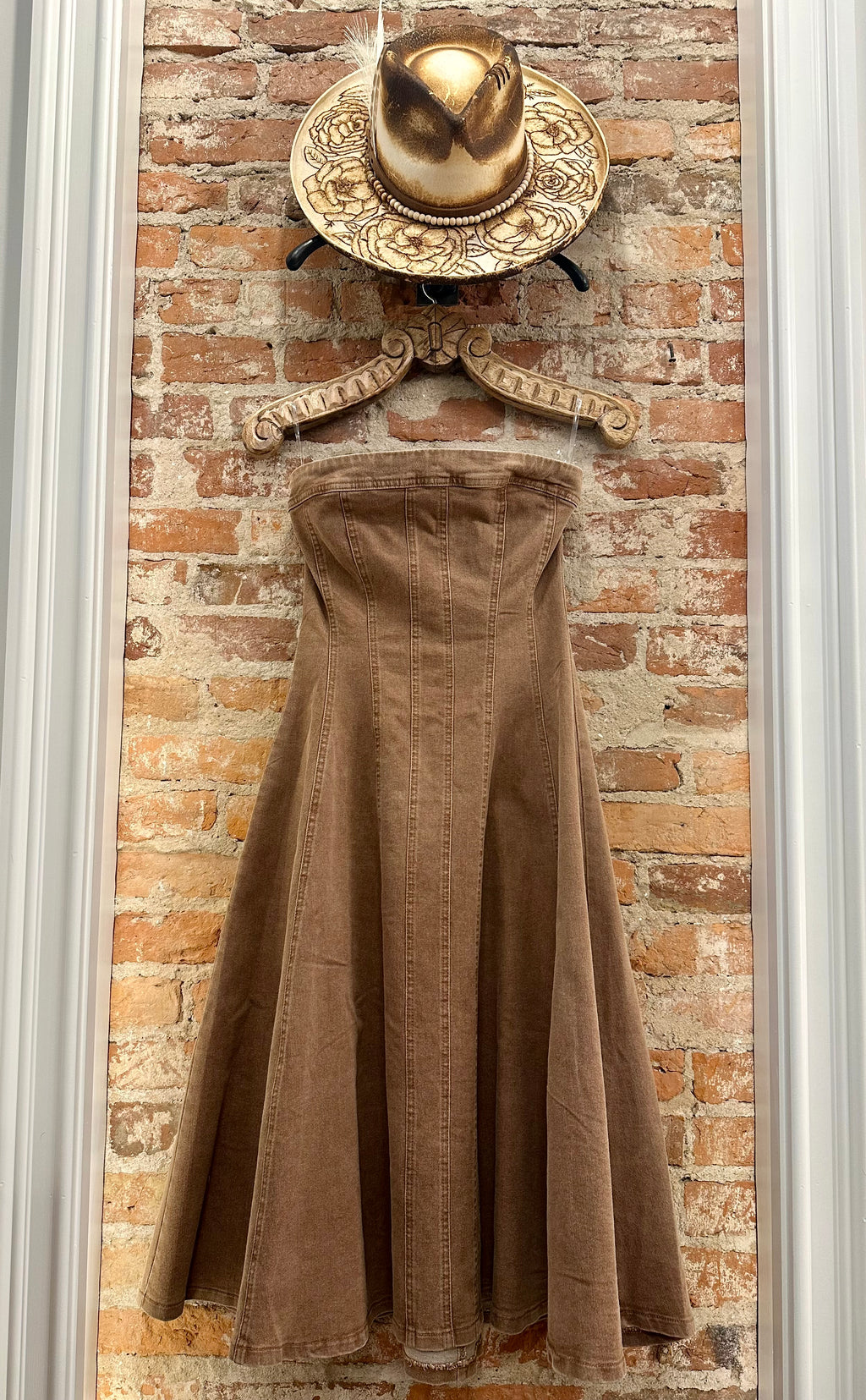 Holy Roller Brown Denim Dress