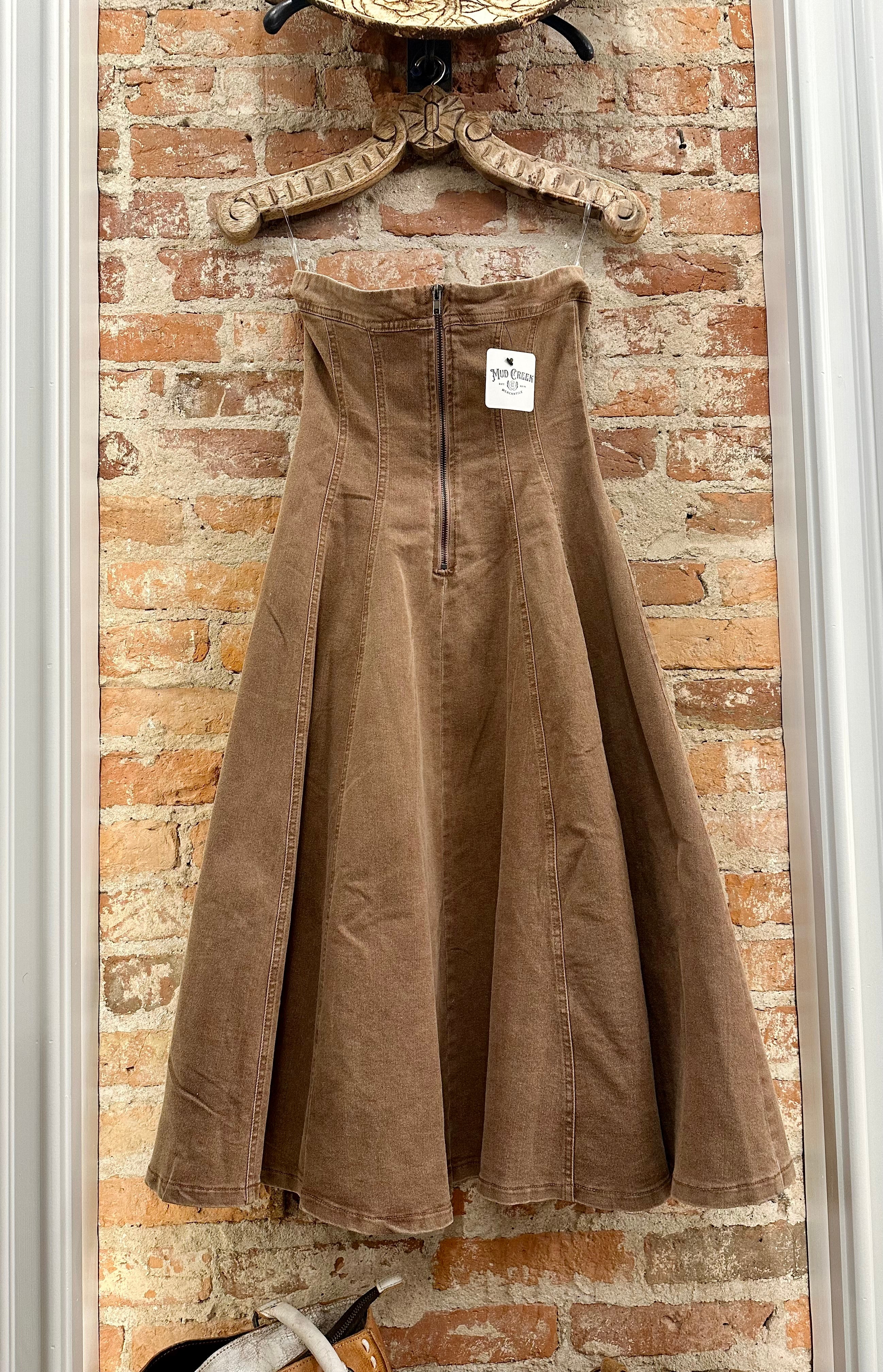 Holy Roller Brown Denim Dress