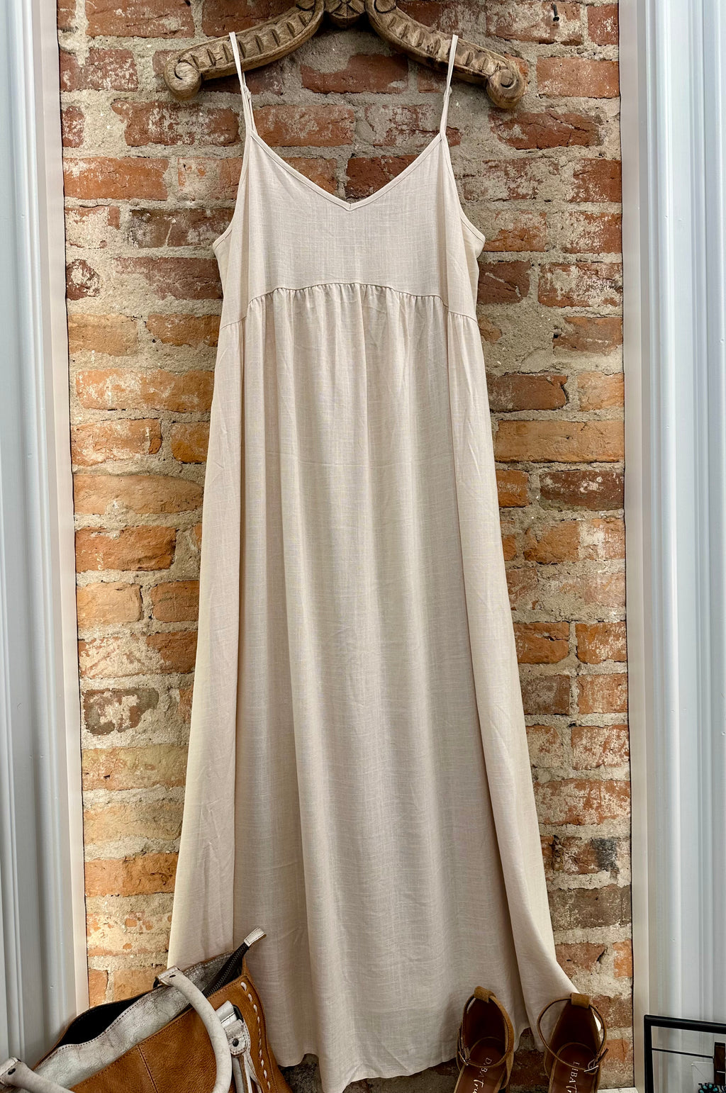 Letters From Home- Linen Cami Dress