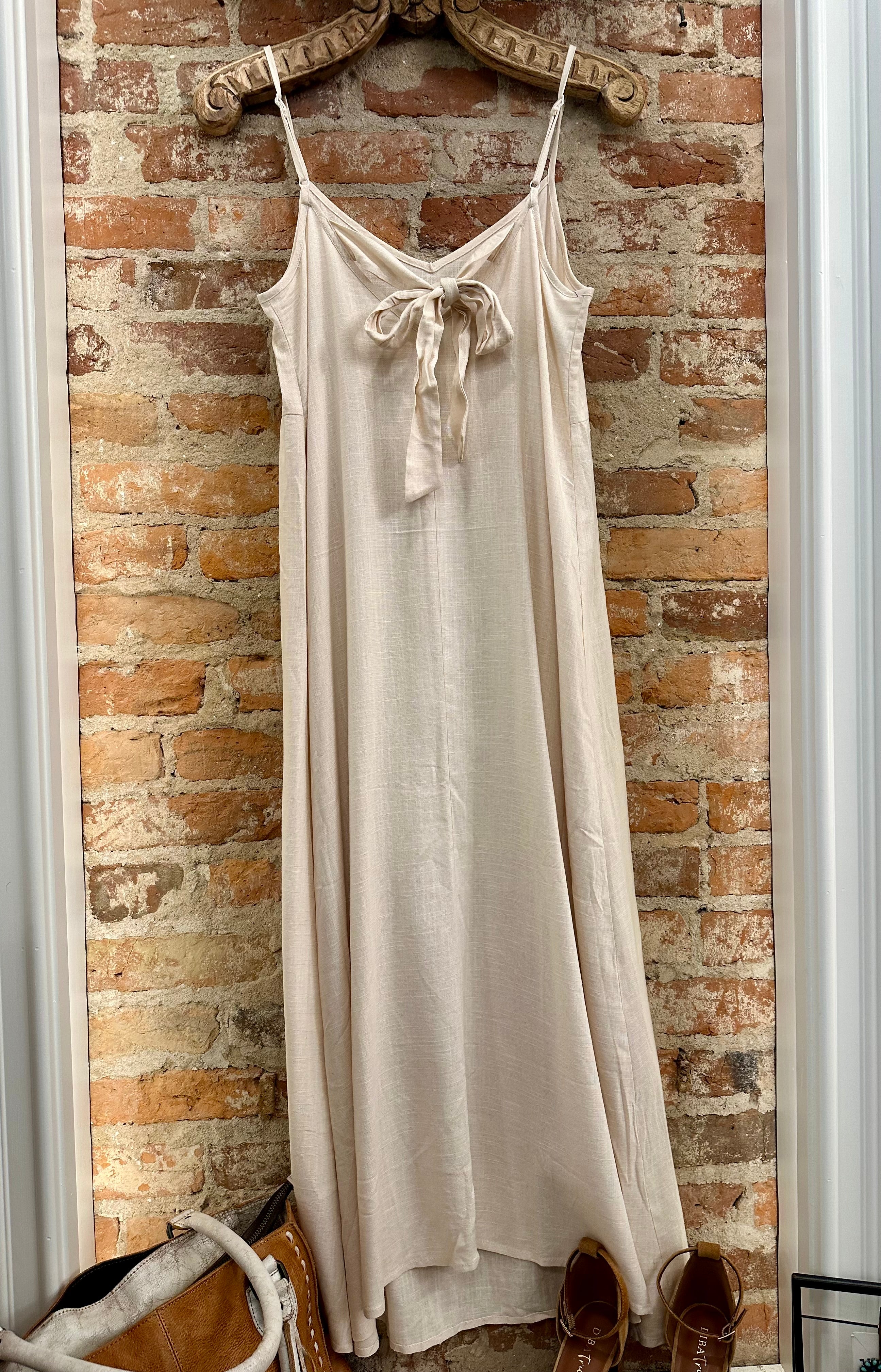Letters From Home- Linen Cami Dress