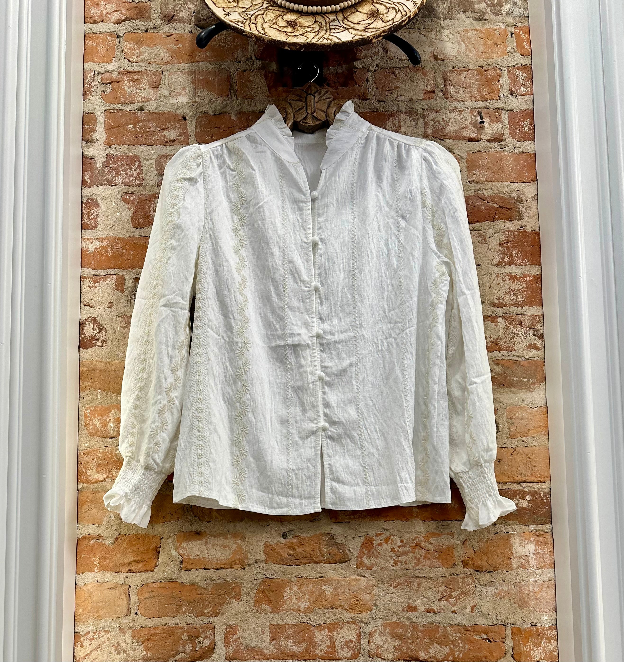 Easy Does It Crochet Ruffled Lace Blouse