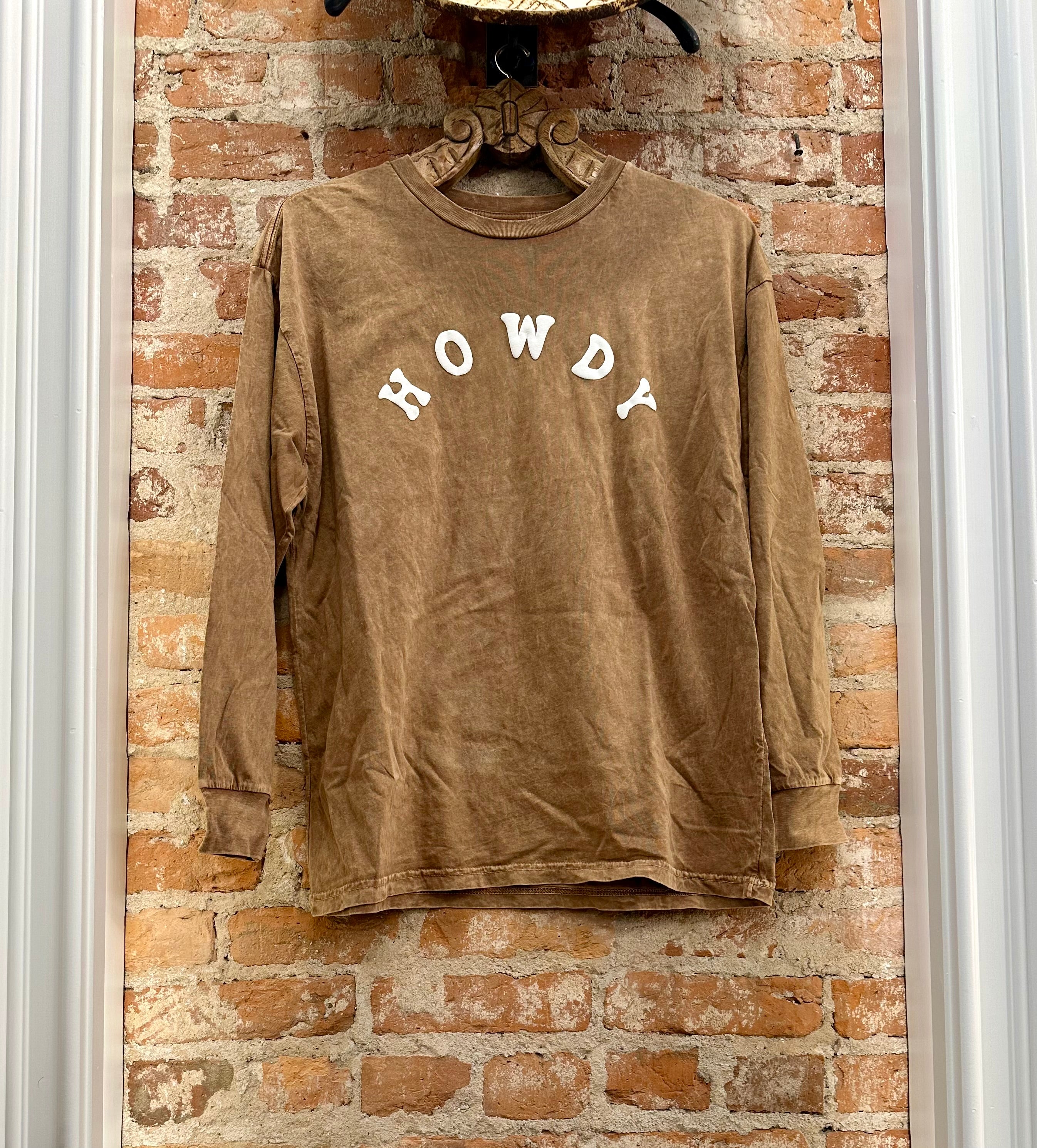 HOWDY Puff Mineral Washed Long Sleeve Graphic