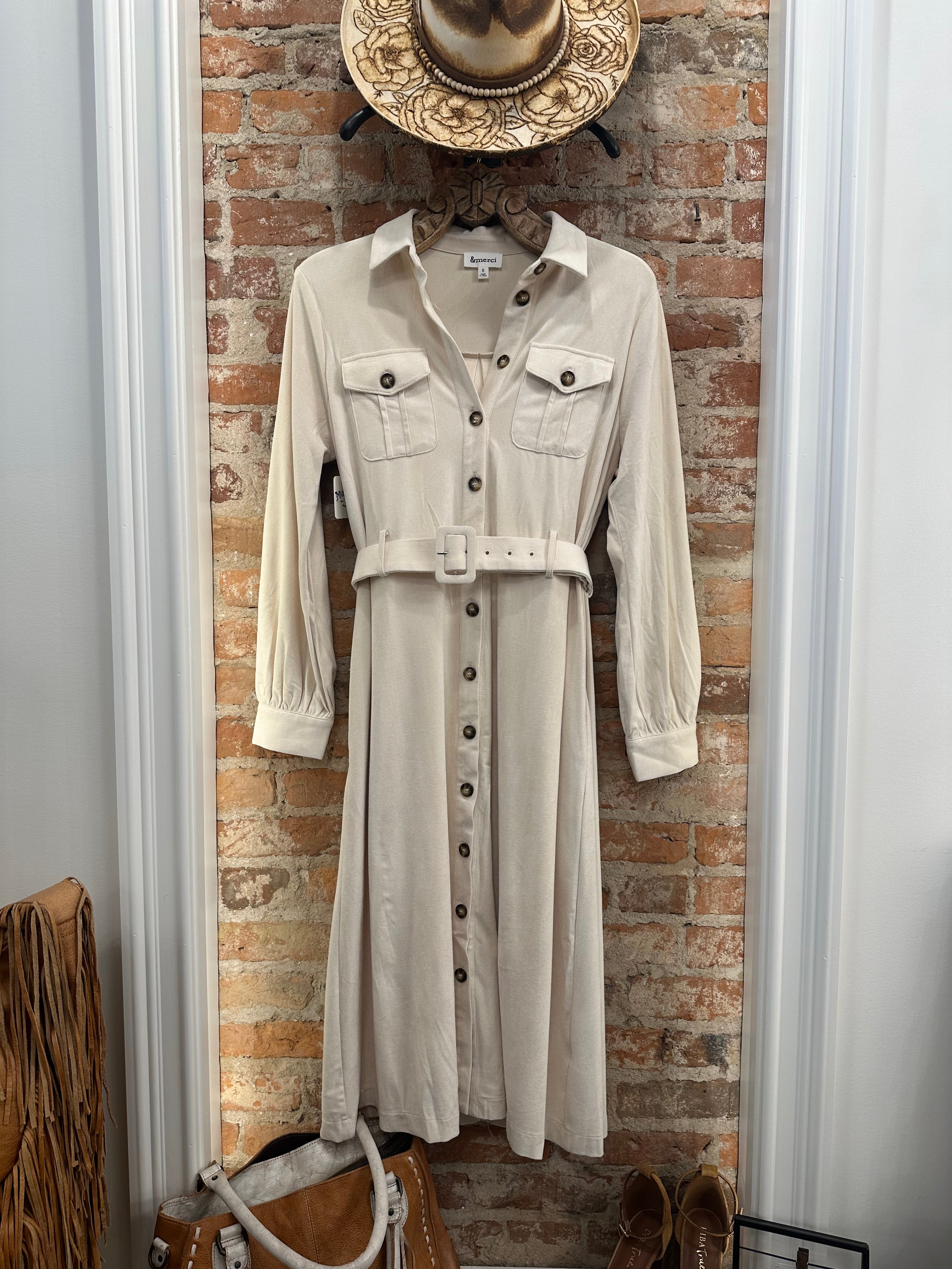 Cottonwood Suede Midi Dress