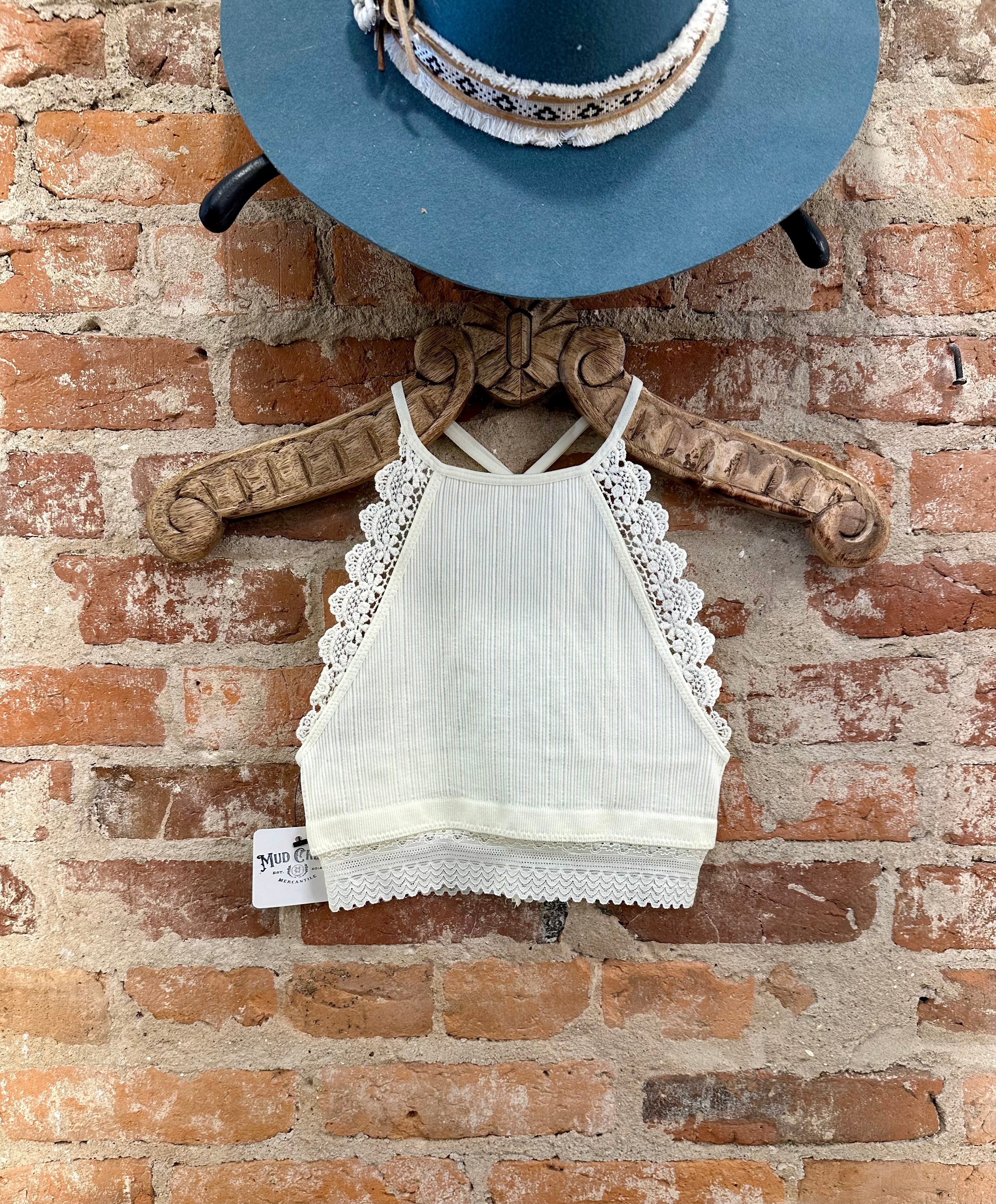 Light Of The Moon Crochet Trim Bralette