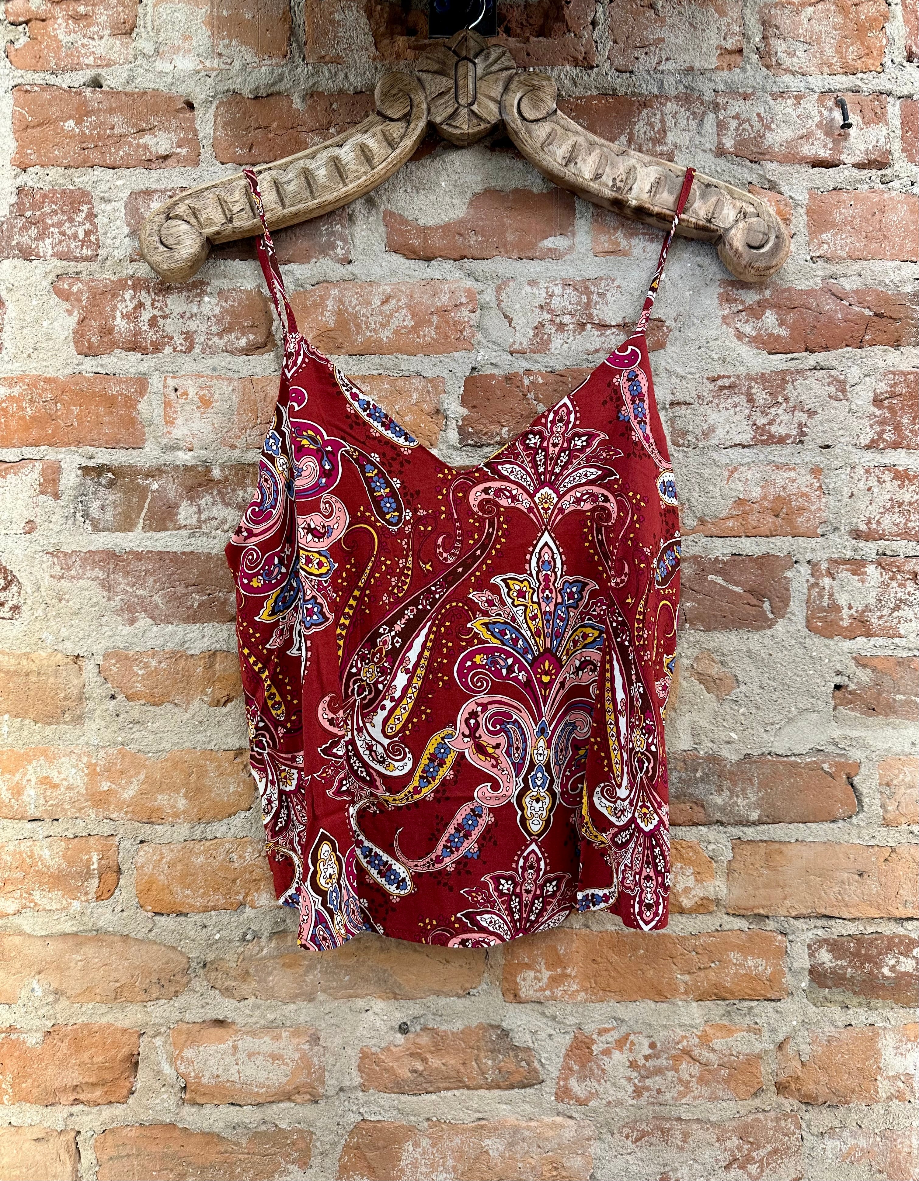 Boho Paisley Cami Top