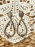 Ain’t Been Here Cooper concho with Navajo pearl bead teardrop Earrings