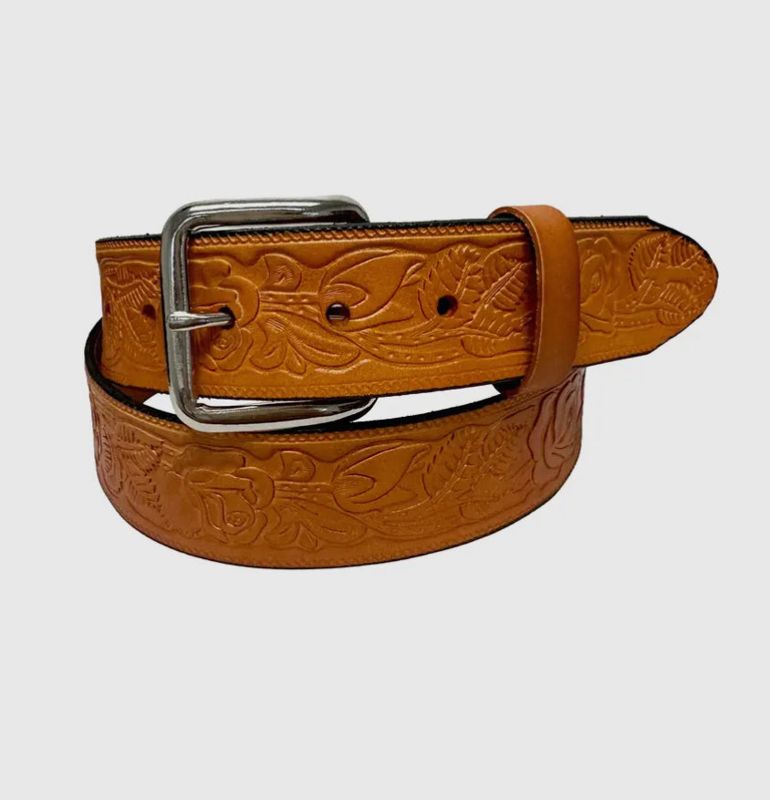 Saddle Creek Scroll Full Grain Leather Belt