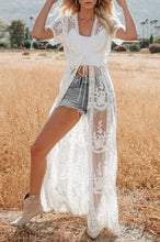 Load image into Gallery viewer, Willa Short Sleeve Crochet Lace Duster
