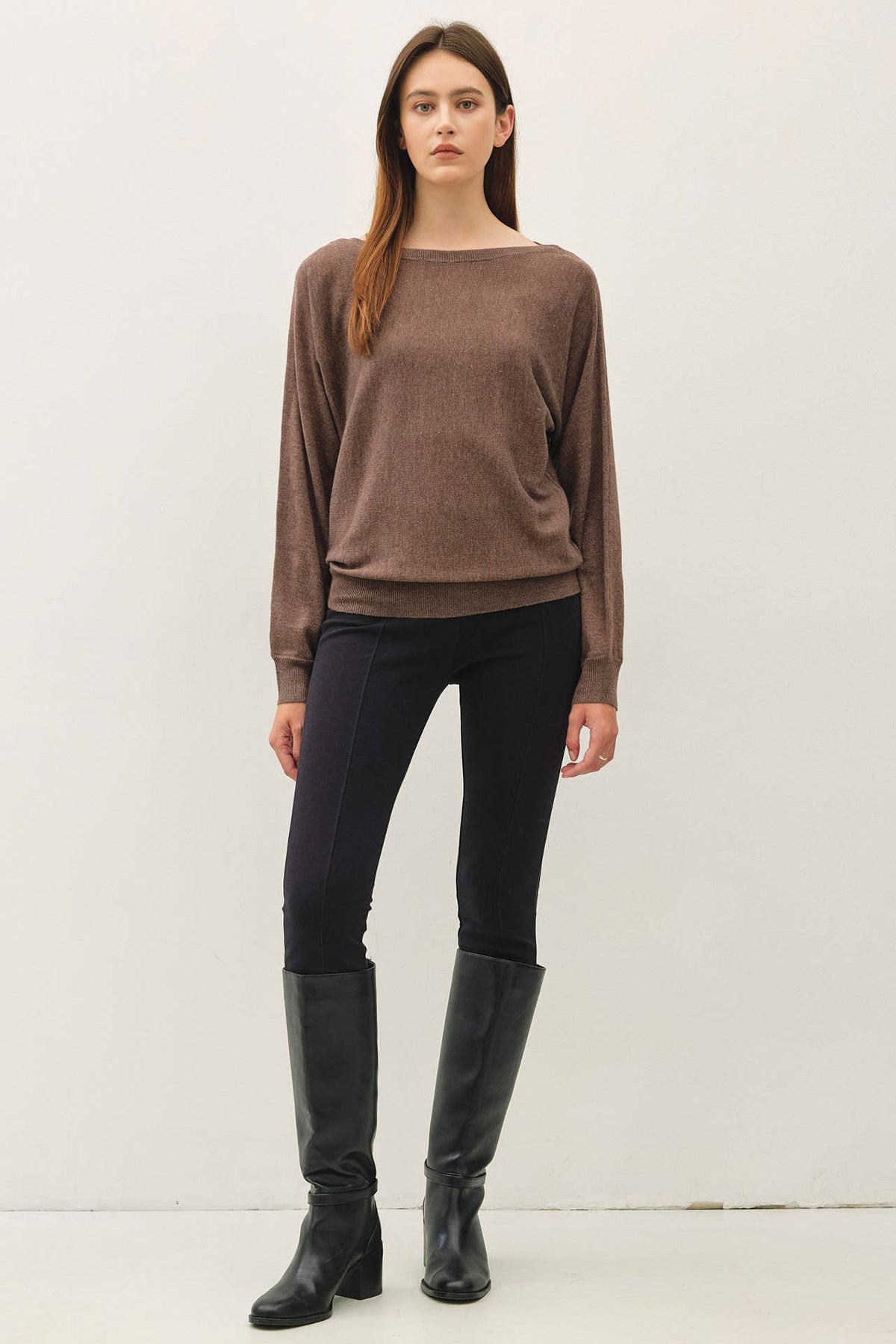 Grace- Boat Neck Fine Sweater
