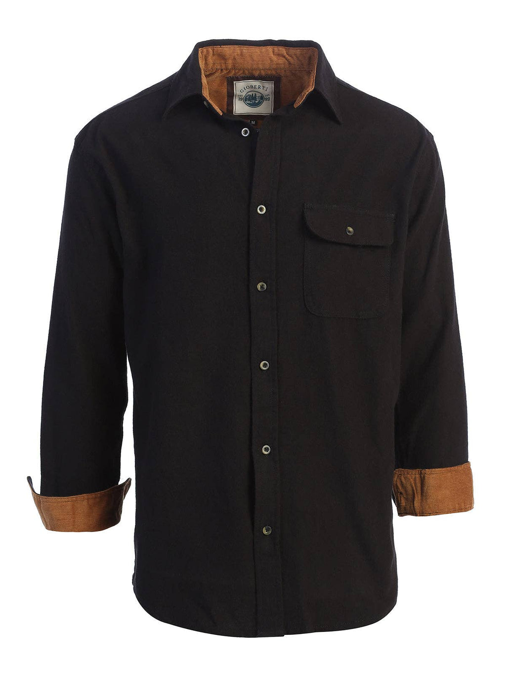 Backroads Corduroy-Trim Flannel Men’s Shirt