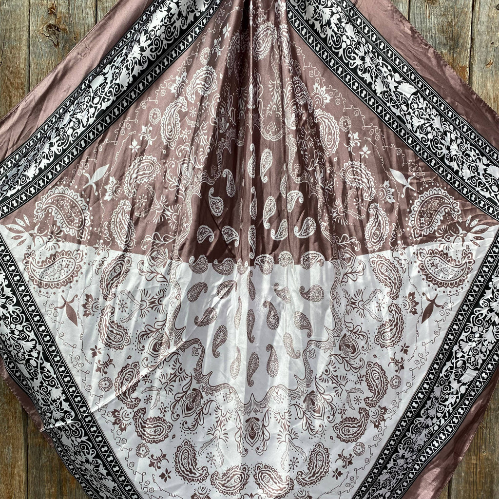 Two Tone Paisley Wild Rag / Scarf