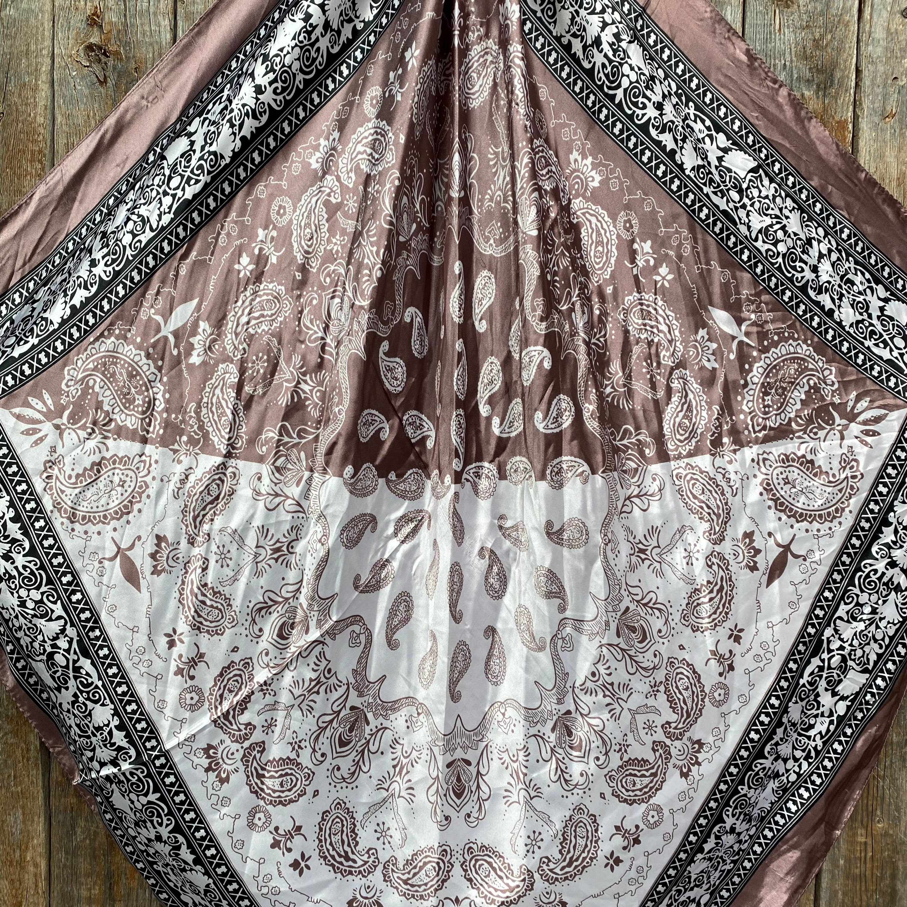 Two Tone Paisley Wild Rag / Scarf