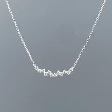 Load image into Gallery viewer, CZ Curved Cluster Necklace
