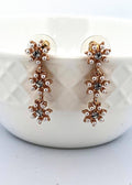 Triple Pearl Snowflake Earring