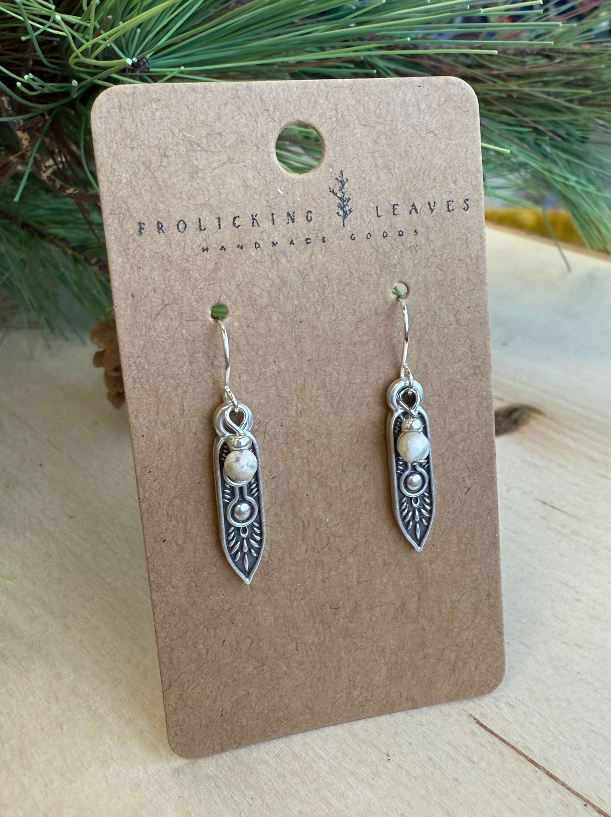 White Opal Earrings